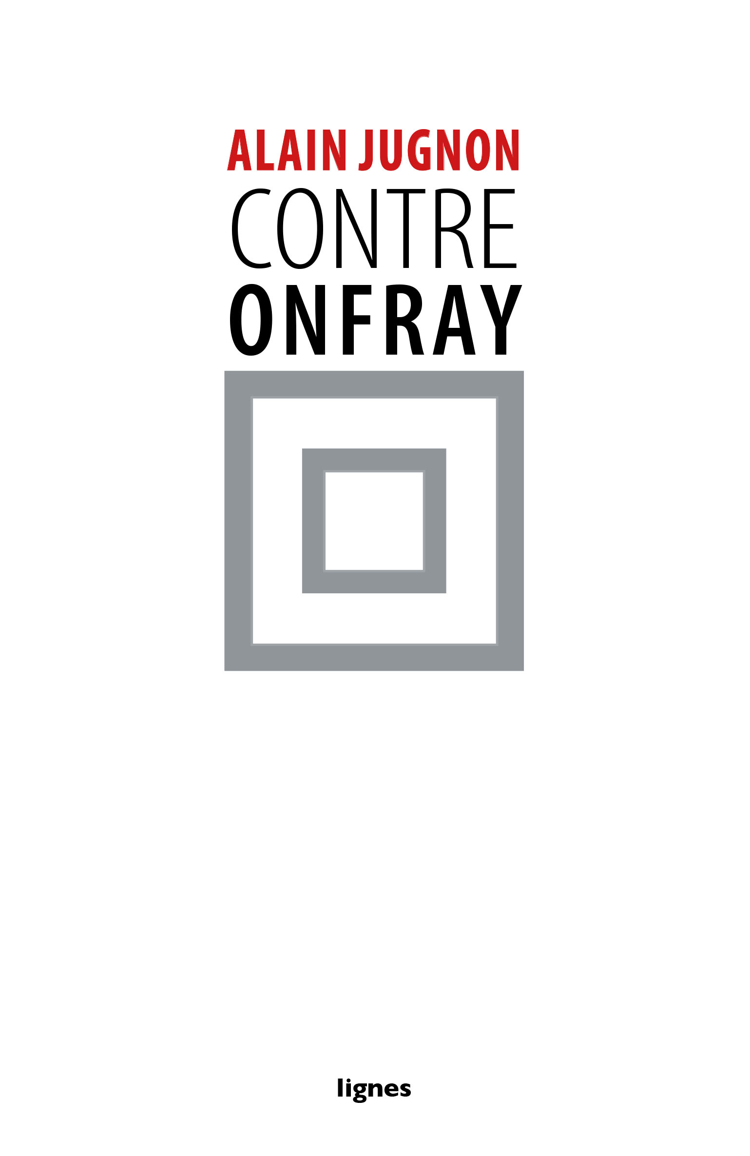 couverture de CONTRE ONFRAY